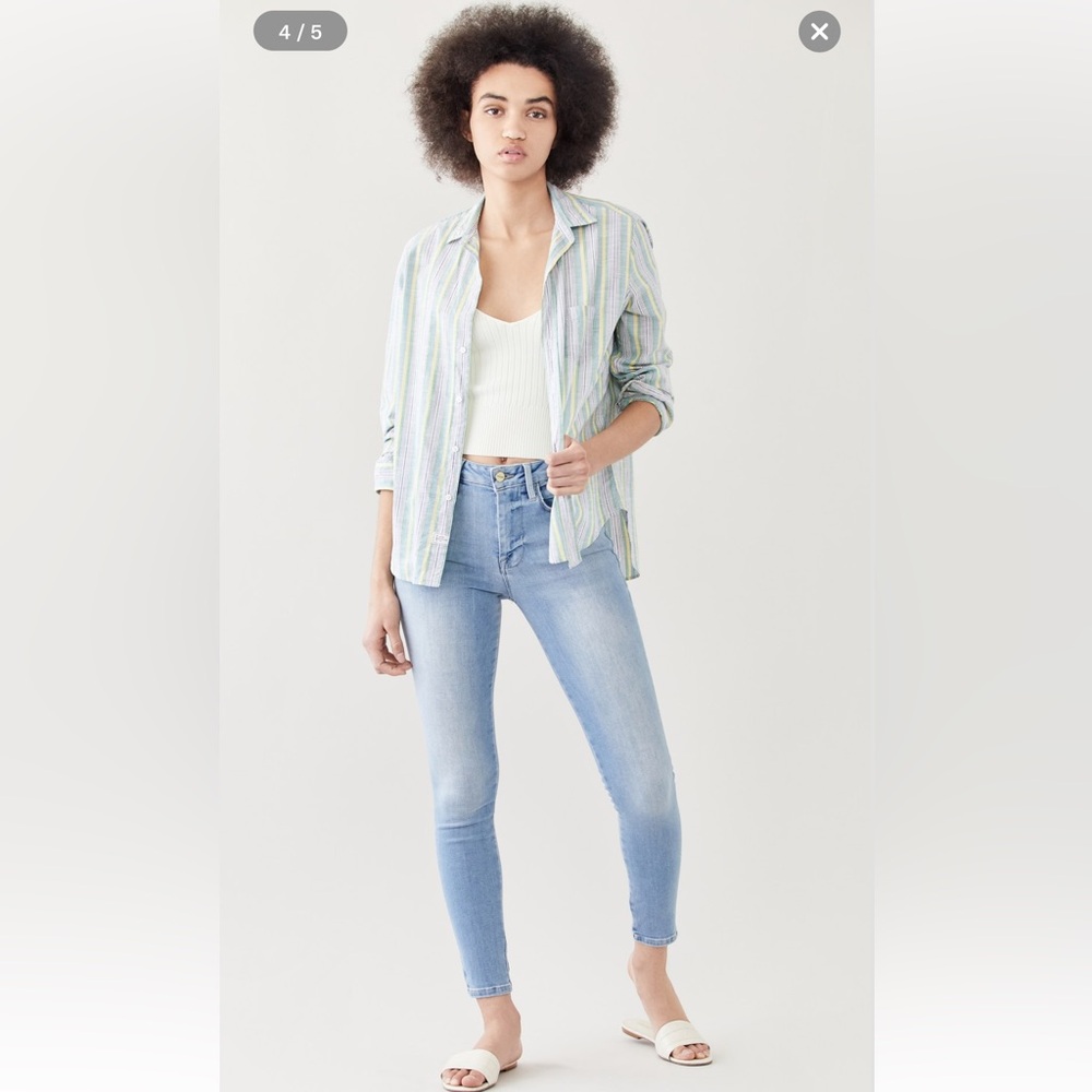 Frame Light Blue Denim Le One Skinny Jeans Sz 2
